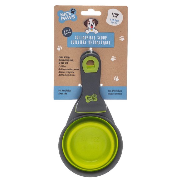 Nice Paws Pet Collapsible Food Scoop (Green) - Picture 1 of 4